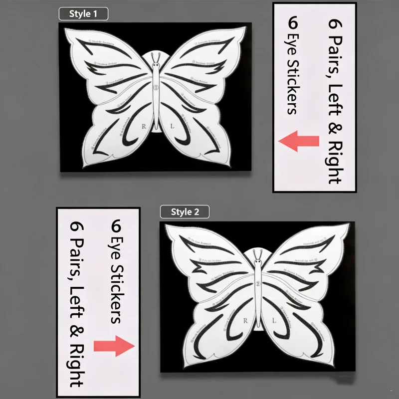 Butterfly Eyeliner Eyeshadow Stickers Winged Cat Eye Makeup Template Eye Makeup Auxiliary Sticker For Beginners Cosmetic Tool
