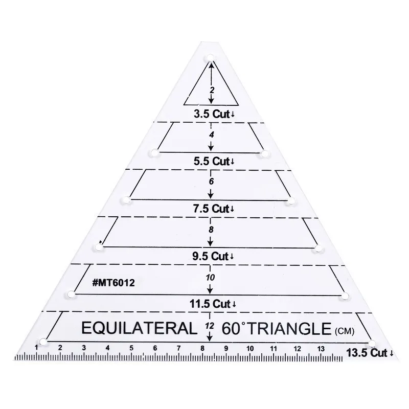 Acrylic Quilting Sewing Patchwork Ruler Transparent Measuring Template Triangle Hexagon Sewing Craft Quilting Cutting Ruler