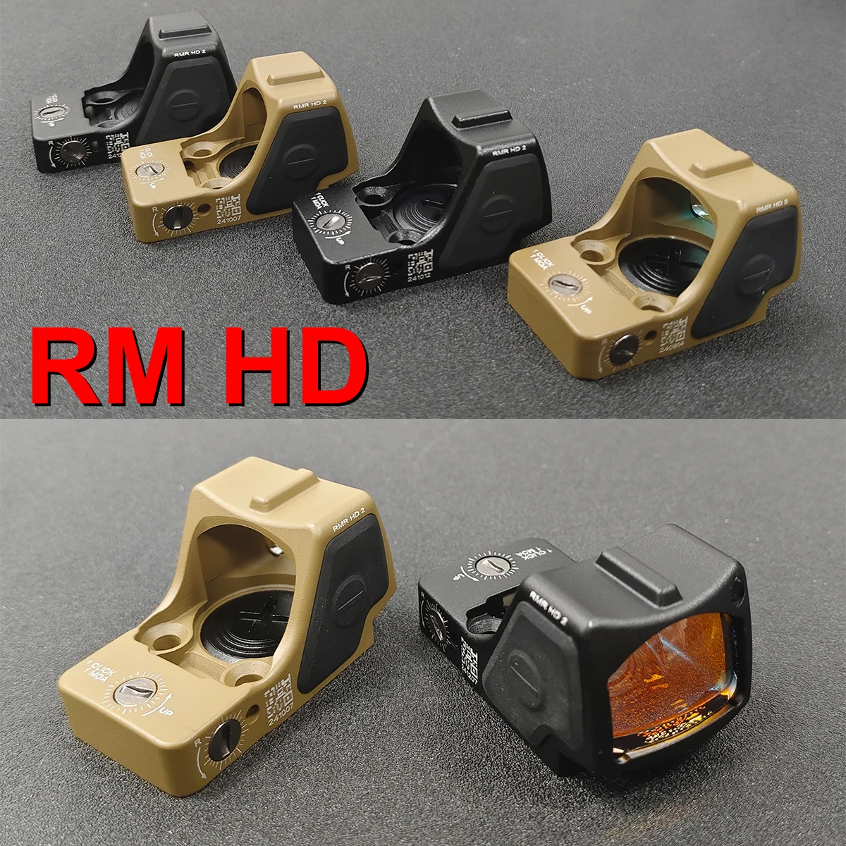RM Sight HD Version Red Green Dot Reflex Scope High-definition Automatic Photosensitive Metal Sight Fit 20mm Rail G17/19 Mount