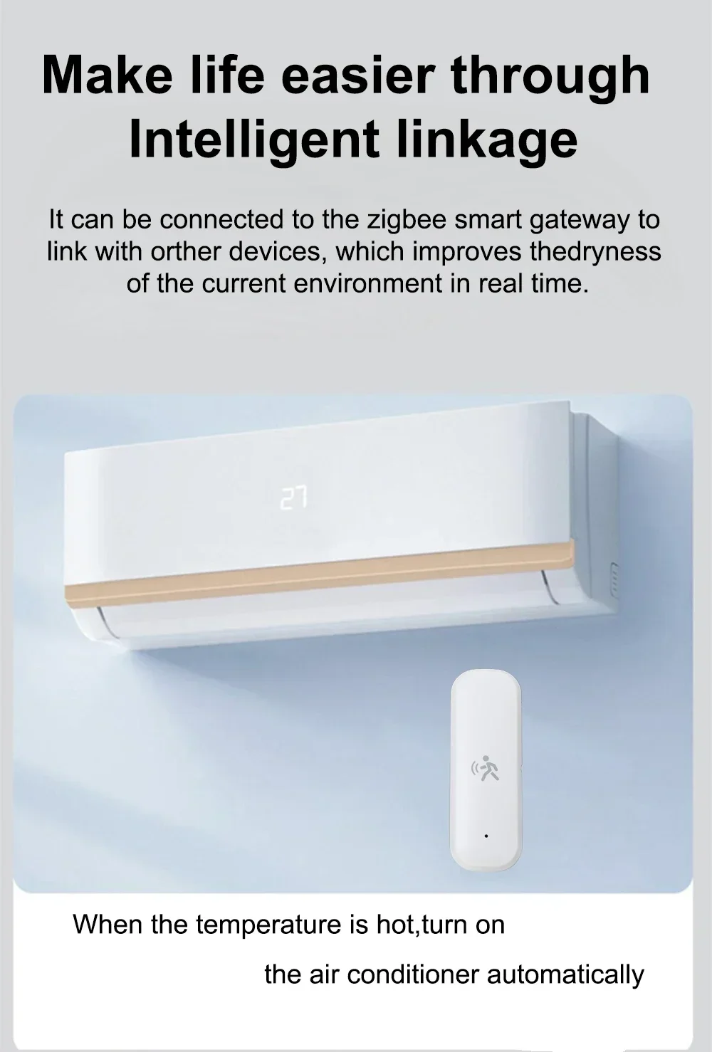 Tuya Zigbee Human Motion Sensor 4-in-1 Detector with Luminance Temperature Humidity Sensor 10G MmWave Radar Smart Life APP
