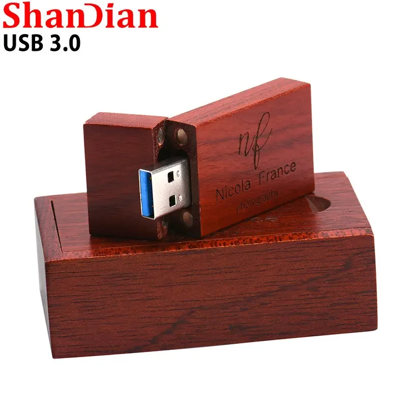 High Speed Wedding Gift Photography USB 3.0 USB Flash Drive 128GB Free Logo Pen drives 64GB Wooden Memory Stick 32GB U Disk 16GB