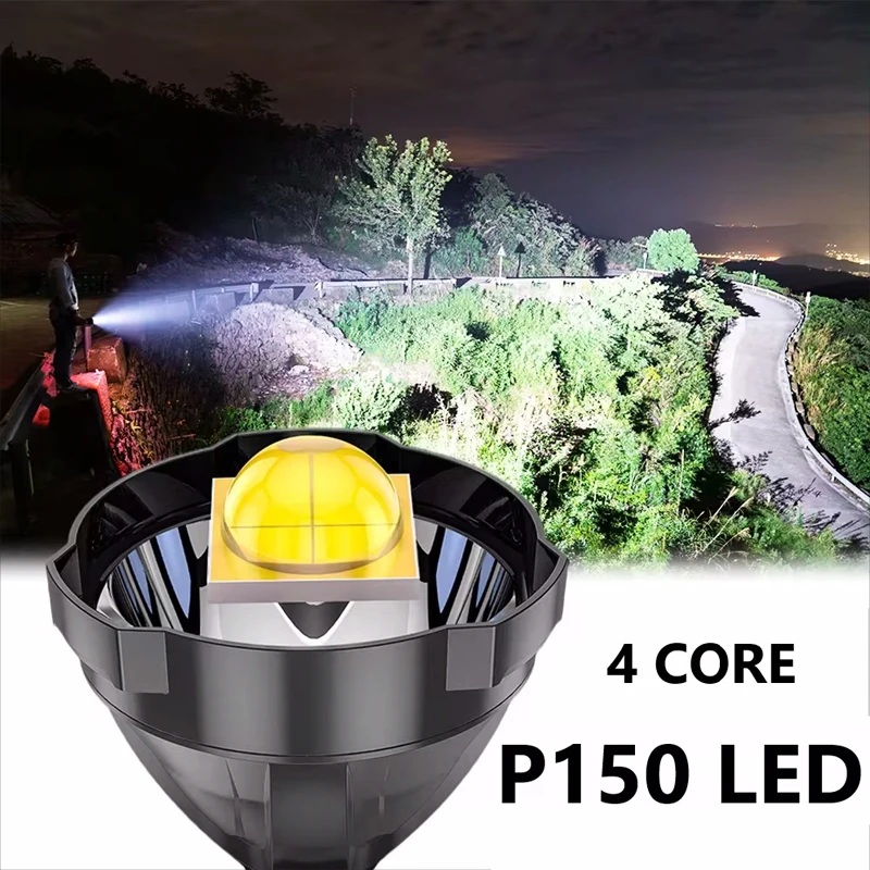 LED flashlight ultra-long lighting distance lamp searchlight can charge high power, outdoor searchlight strong flashlight