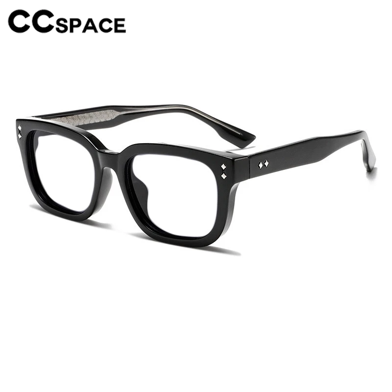 Fashion Rivet Anti Blue Light Reading Men Women Sqaure Resin Optical Presbyopic Spectacles Custom Diopter+50~+600 #303419