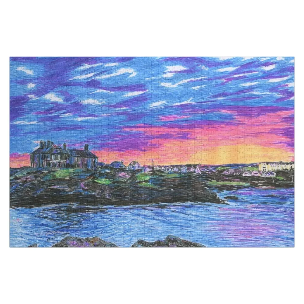 

Sunset over Trearddur Bay Jigsaw Puzzle Personalized Photo Gift Personalized Baby Object Wooden Adults Custom Wooden Name Puzzle