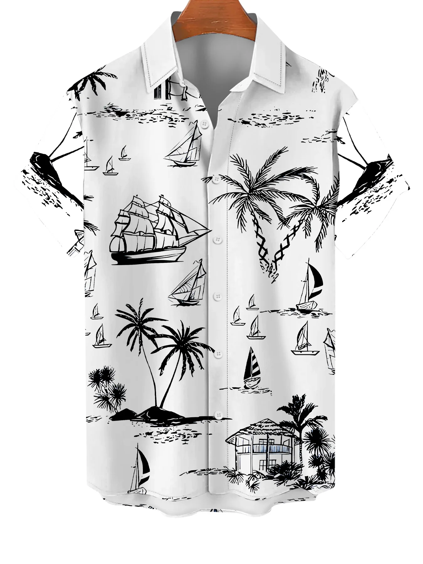 2026 Summer Men's Shirt with 3D Print Breathable Lightweight Comfortable Casual and Fashionable Beach Men's Clothing