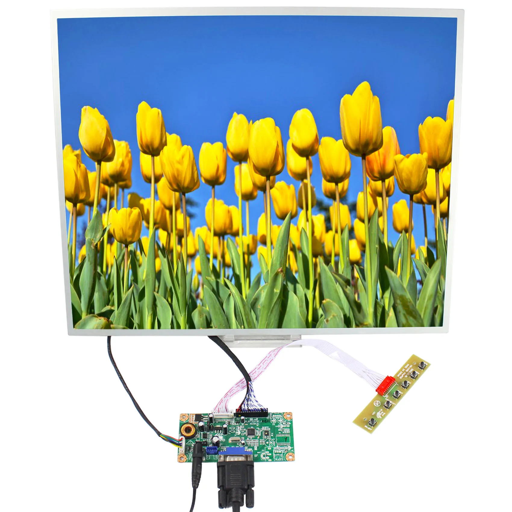VSDISPLAY 19 Zoll LQ190E1LW61 IPS 19" 1280X1024 4:3 TFT-LCD-Bildschirm mit großem Betrachtungswinkel und Treiberplatine HD VGA AV DVI