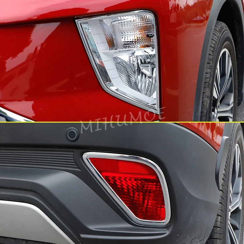 

Front + Rear Fog Light Cover For Mitsubishi Eclipse Cross 2018 2019 2020 2021 Bumper Reflector Surrounds Accessories