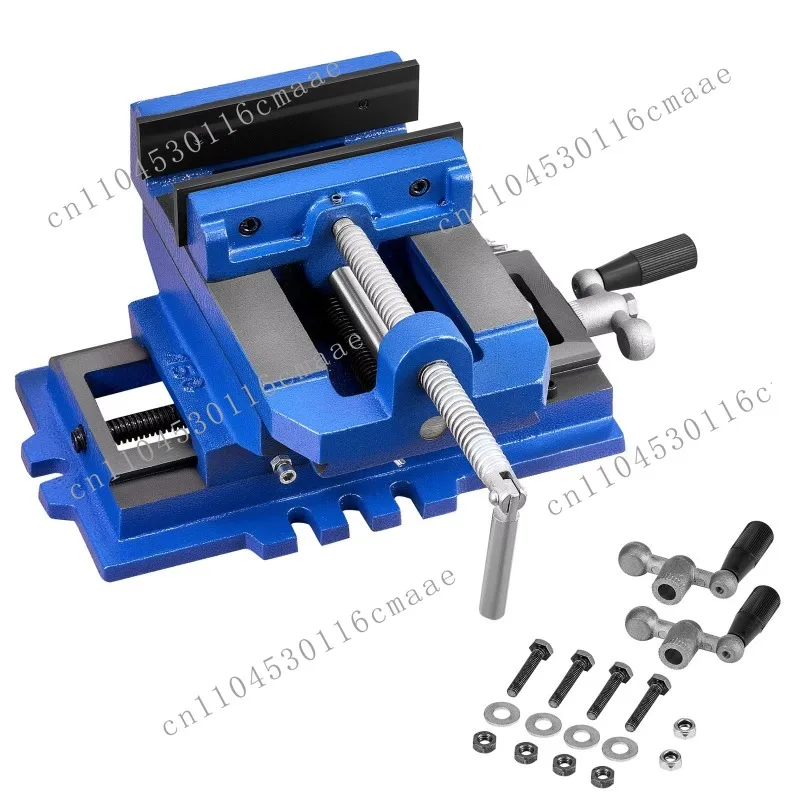 4 Inch Jaw Width Cross Slide Drill Press Vise 2 Way X Y Axis Bench Vise Heavy Duty Cast Iron Work with 3.5 Inch Max Jaw Opening