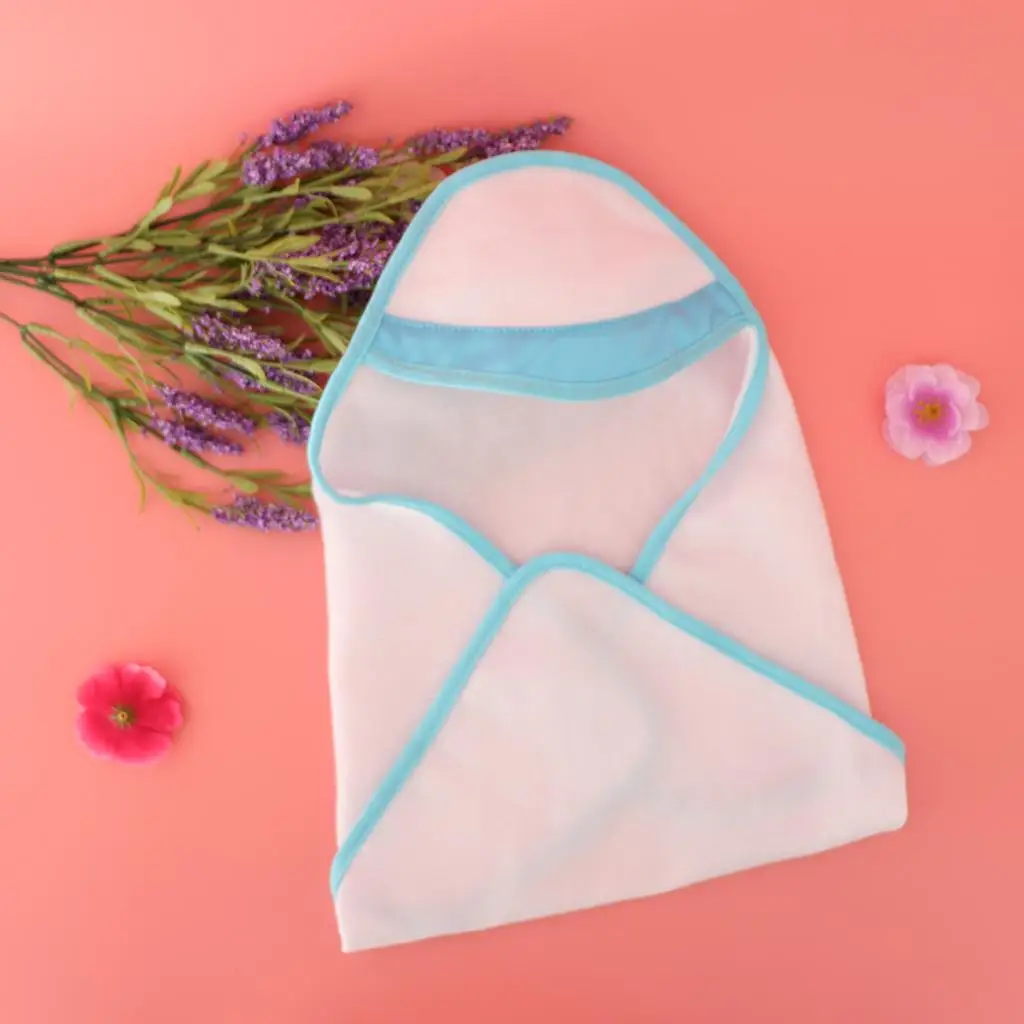 محاكاة 5.72 سم منشفة حمام لحديثي الولادة بطانية قماط للأطفال للنوم واللون الأزرق