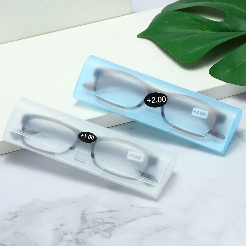 New Style Semi Transparent Myopia Presbyopic Glasses Box Frosted Plastic Glasses Cases Eyeglasses Organizer Reading Glasses Bag