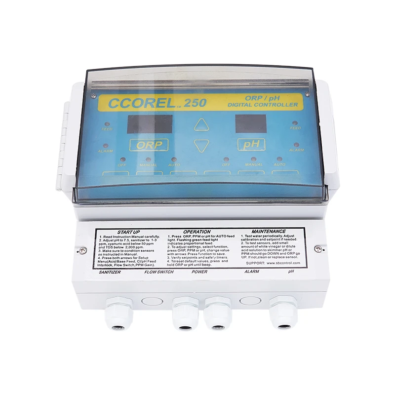Sistema di controllo automatico dell'analizzatore del sensore PH / ORP per la misurazione del monitor dell'acqua della piscina per l'acqua della piscina