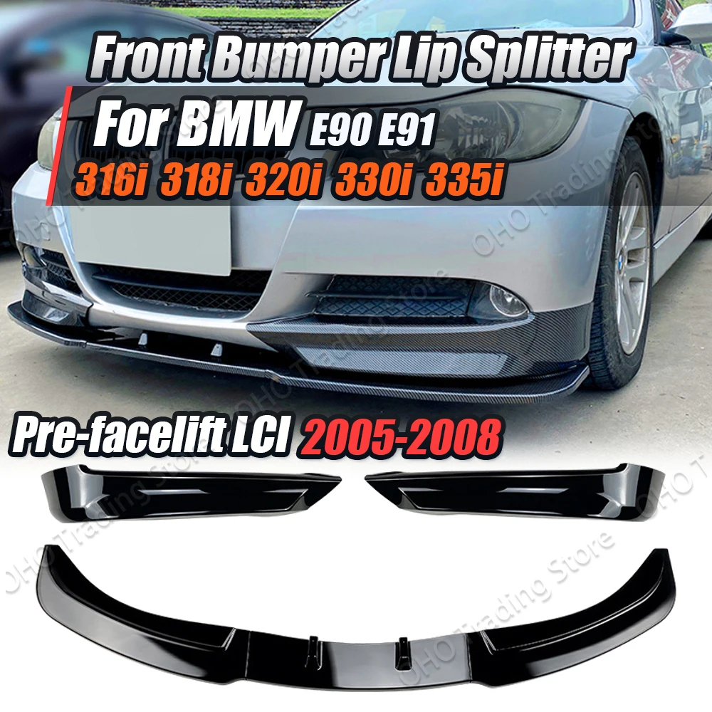 

For BMW 3 Series E90 E91 LCI Facelift Car Front Bumper Lip Body Kit Spoiler Splitter Bumper Canard Splitter 2005 2006 2007 2008