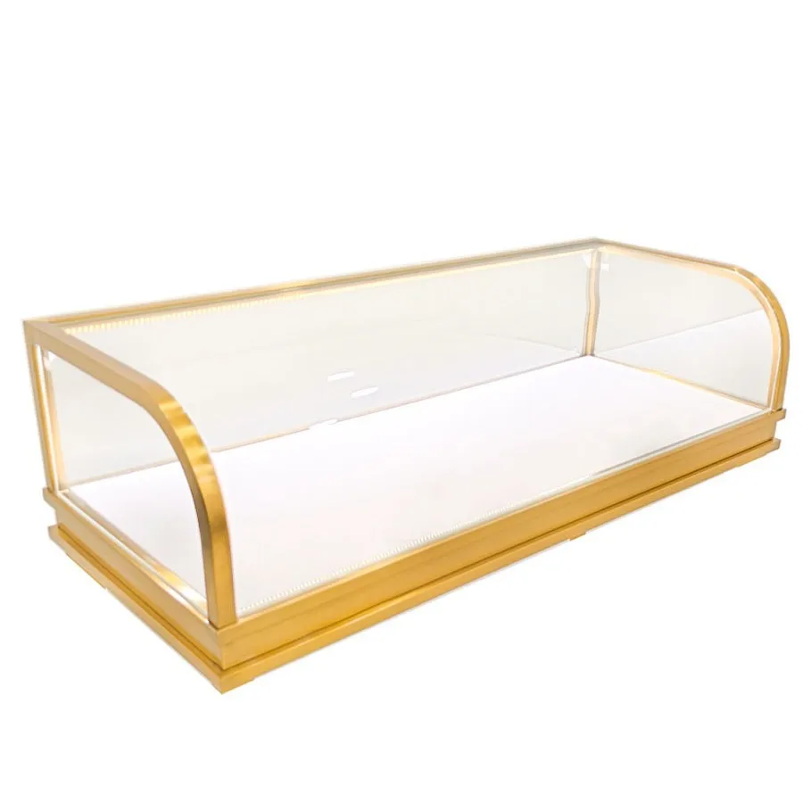 Jewelry Antique Collection Gold and Silver Jewelry Glass Display Cabinet Small Desktop Countertop Cabinet