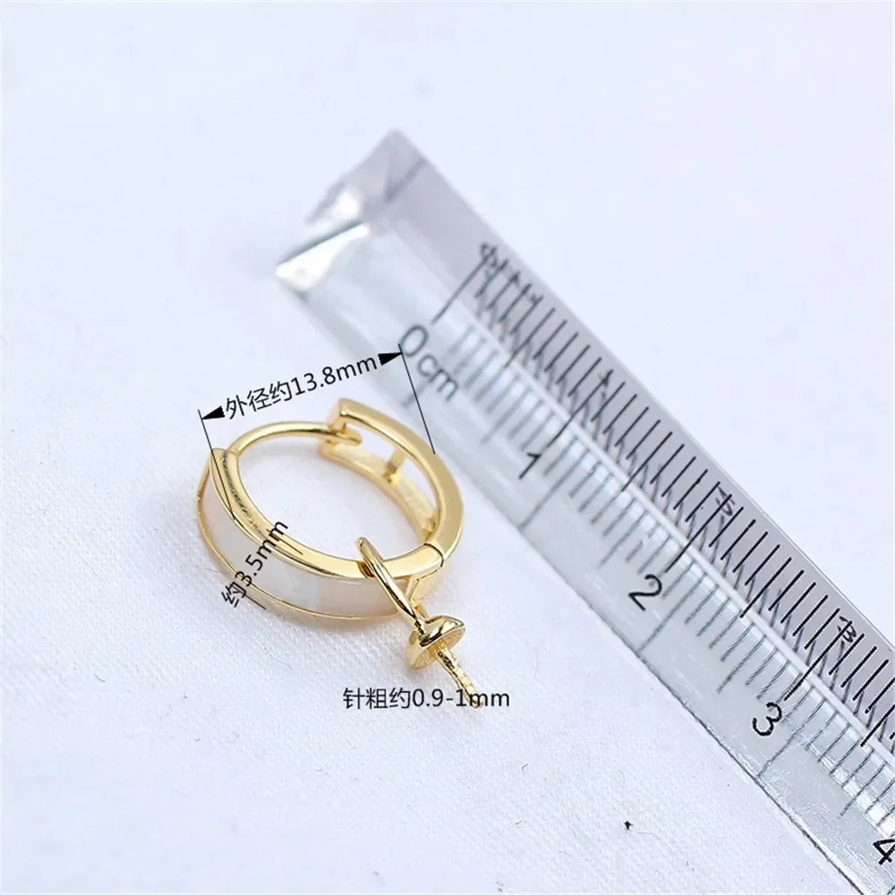 S925 Sterling Silver Pearl Earring Settings DIY Jewelry Making Supplies Blank Earring Posts for Handcrafted Accessories No Pearl