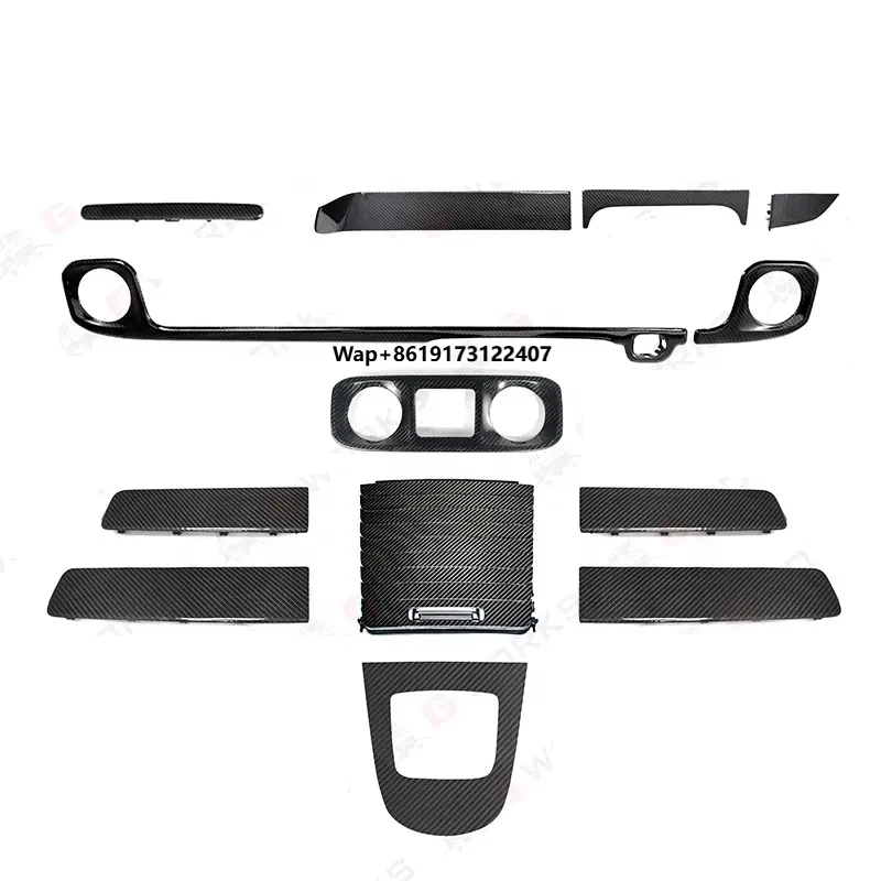 

New Arrival W465 Interior Part Dry Carbon Fiber 13-piece Set LHD RHD for Option Dashboard Cover Center Control Cover G63 G500