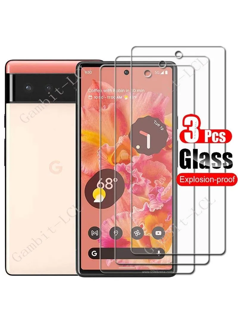 1-3 pièces verre trempé pour Google Pixel 6 6A protection sur GooglePixel6 Pixel6A GooglePixel6A Pixel6 Film de protection d'écran