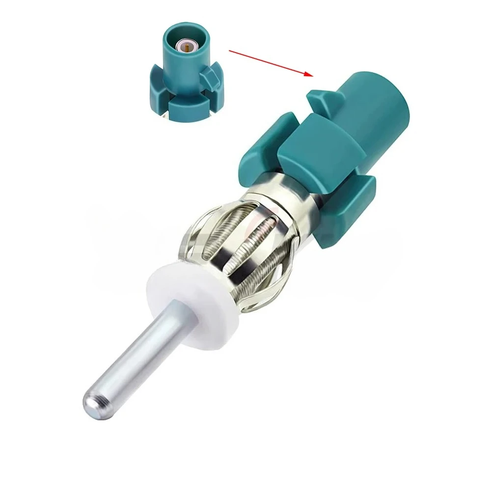 Fakra to DIN antenna adapter car stereo FM/AM radio connector converter, suitable for receiver installation accessories