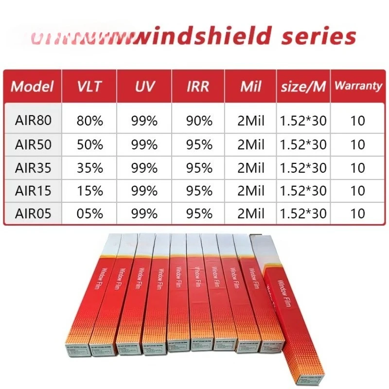 AIR80 PET Nano Ceramic Car Window Film Sun Blocking Heat Insulation Privacy Film 99%UV 95%IRR
