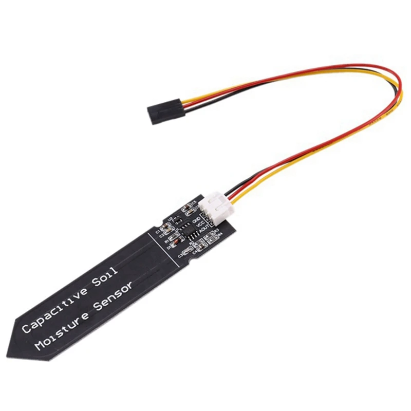 Módulo de Sensor capacitivo de humedad del suelo, cable de amplio voltaje resistente a la corrosión, Sensor de suelo capacitivo analógico, 15 Uds.