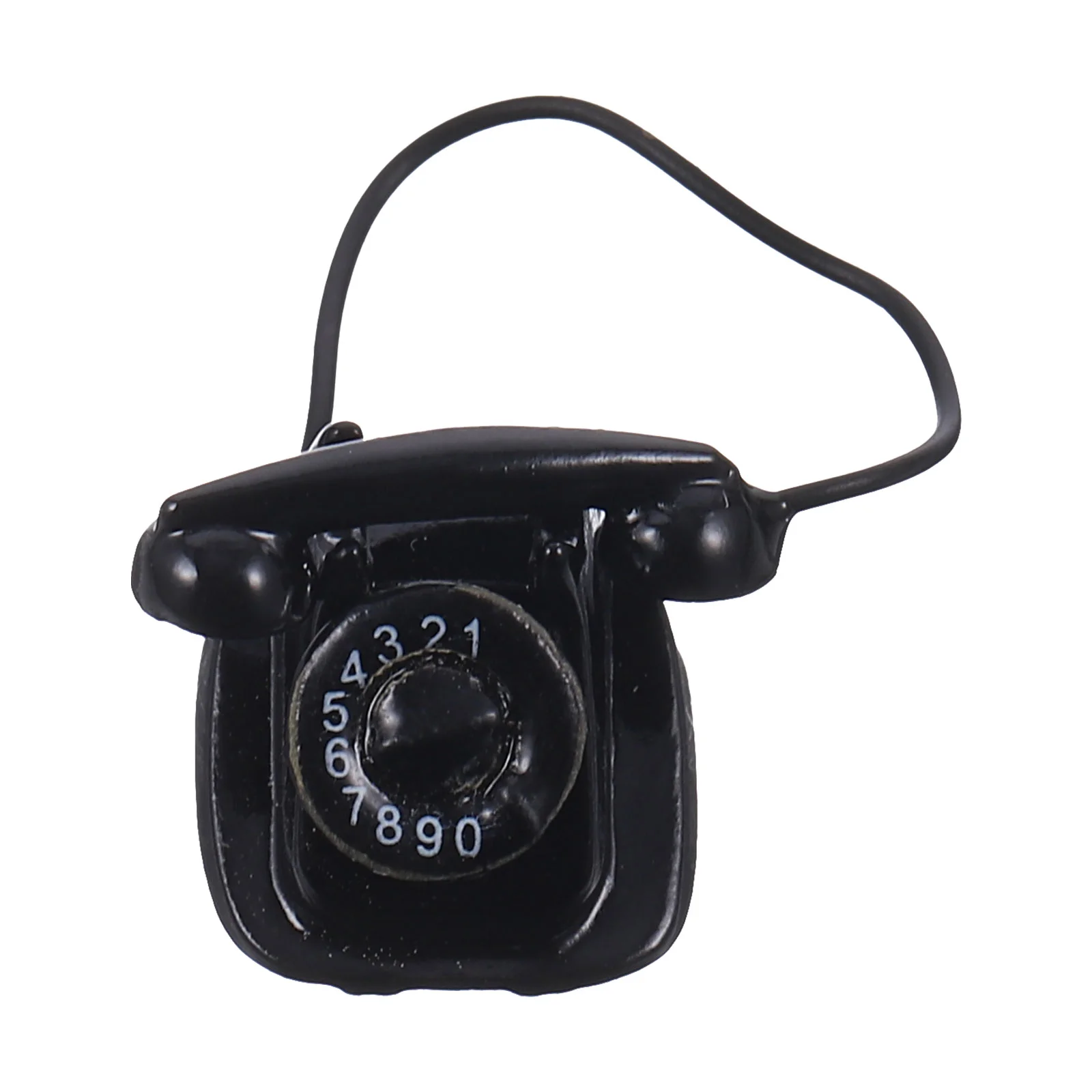 

House Phone Retro Miniature Telephone Small Statue Desk Dollhouse Furniture Accessories Dolls Supply