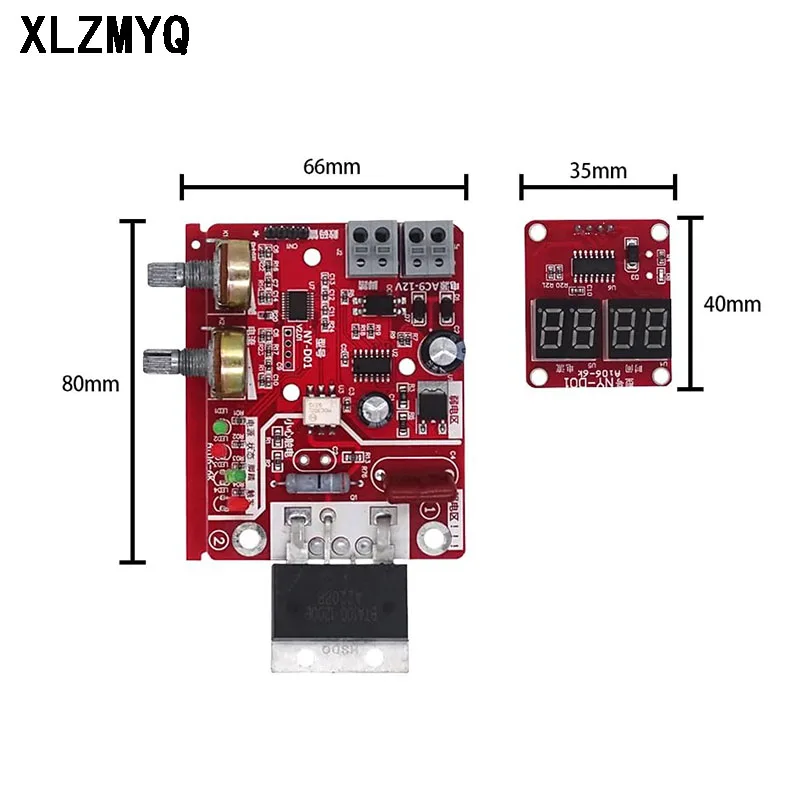 NY-D01 40A 100A Spot Welder Control Module 110V/220V Transformer Digital Display Spot Welding Time And Current Controller Board