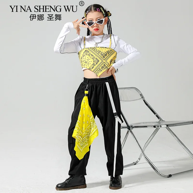 الفتيات أزياء رقص الجاز النساء مجموعة ممارسة ارتداء المنصة المرحلة الملابس الساخنة العصرية استوديو وتتسابق ملابس الرقص الجديدة للأطفال