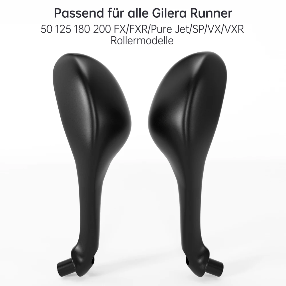 Areyourshop BLACK PAIR of REAR VIEW MIRRORS for GILERA RUNNER 50 125 180 200 FXR SP VXR NRG Power Typhoon 50 2T