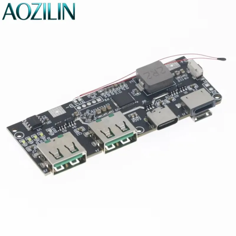 AOZILIN 22.5W 5 Ports Bidirectional Fast Charging Power Bank DIY Circuit Board Module QC4+ PD3.0 5 Pcs Per Pack