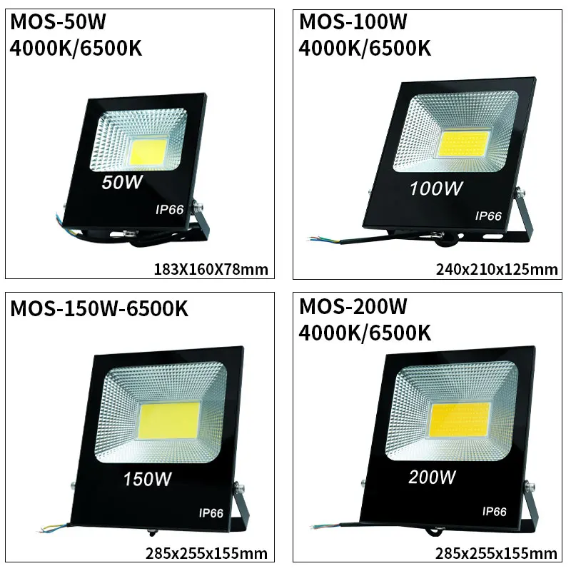 MOSLIGHTING 30W 50W 100W 150W 200W AC180-265V  LED Outdoor Wall Lamp Floodlight High Power LED Outdoor Spotlight Garden Lighting