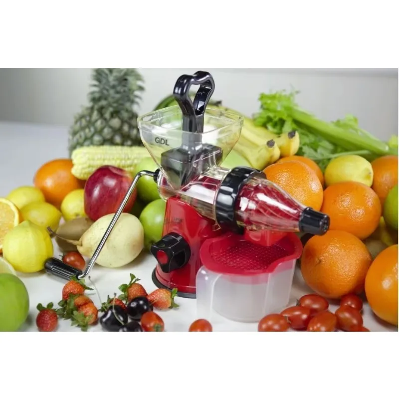 Hand Operated PP Plastic Fruit Press & Orange Juicer with Stainless Steel Blade Portable Blender Dishwasher Safe
