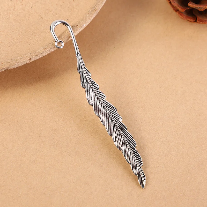 New Creative Feather Vintage Style Student Gift Bookmark, Metal Chinese Style Student Book mark