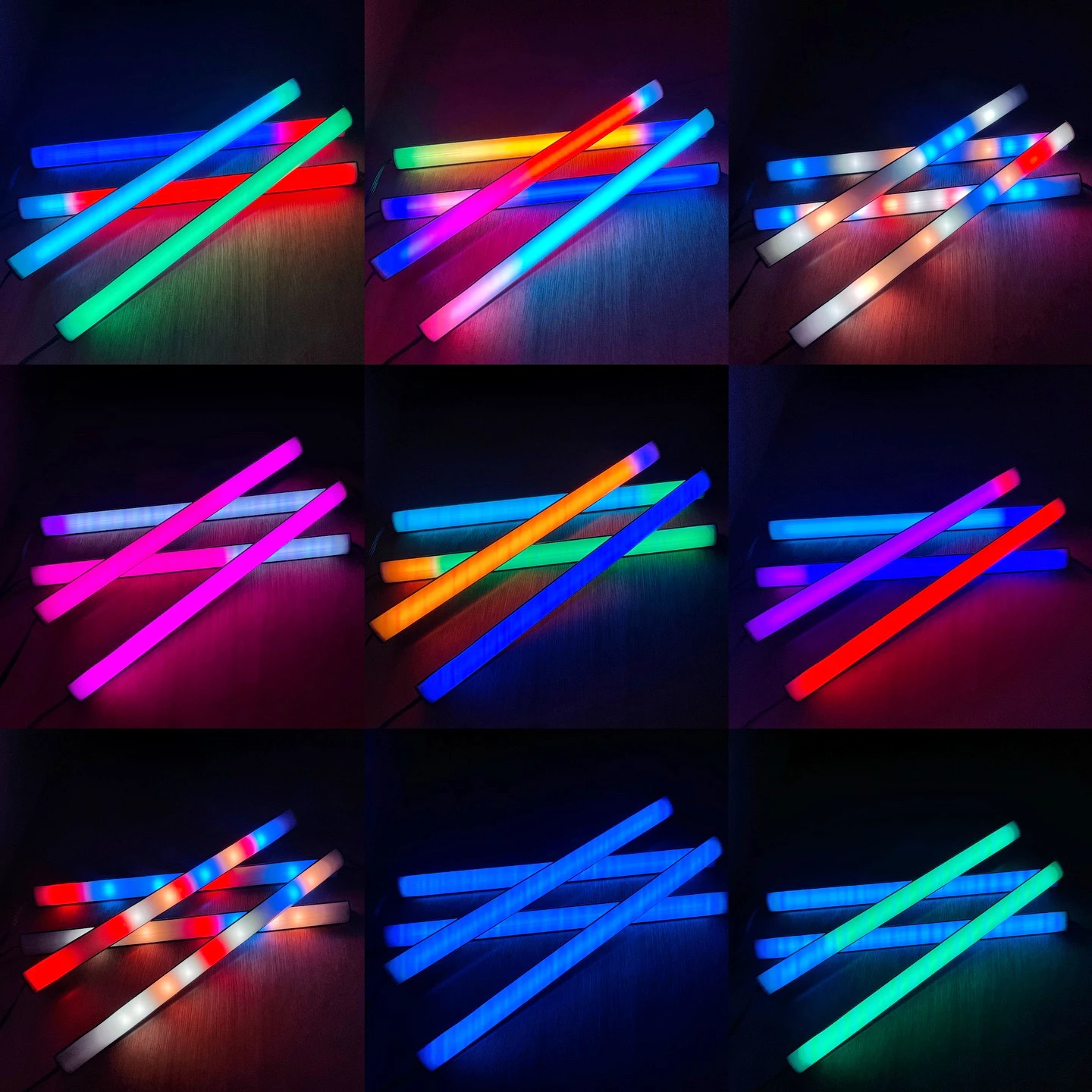 Imagem -03 - Rgb Neon Led Light Strip Bar com Música Sync Backlight Decor Lamp Liga de Alumínio Bluetooth Usb Gabinete Endereçável Ws2812b 5v