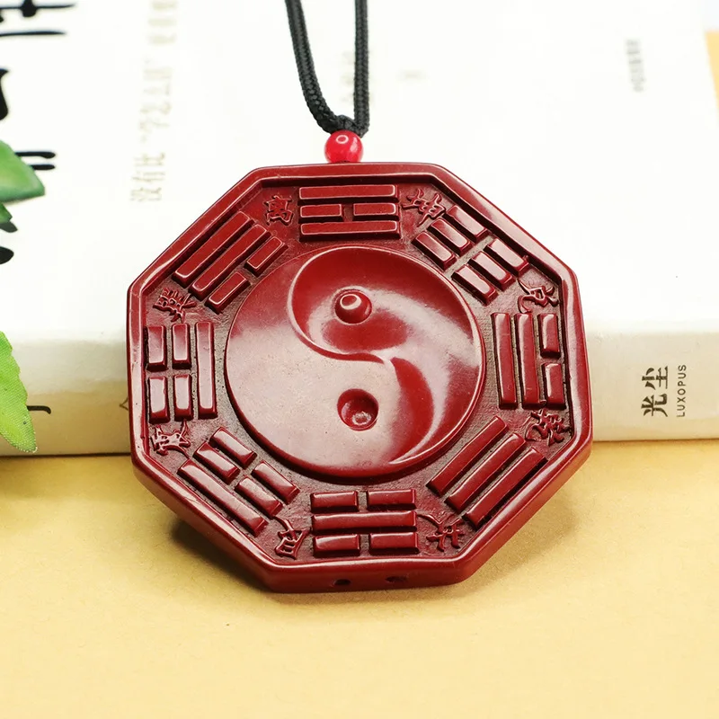 

Cinnabar pendant purple gold sand gossip tag pendant retro cinnabar jewelry jewelry