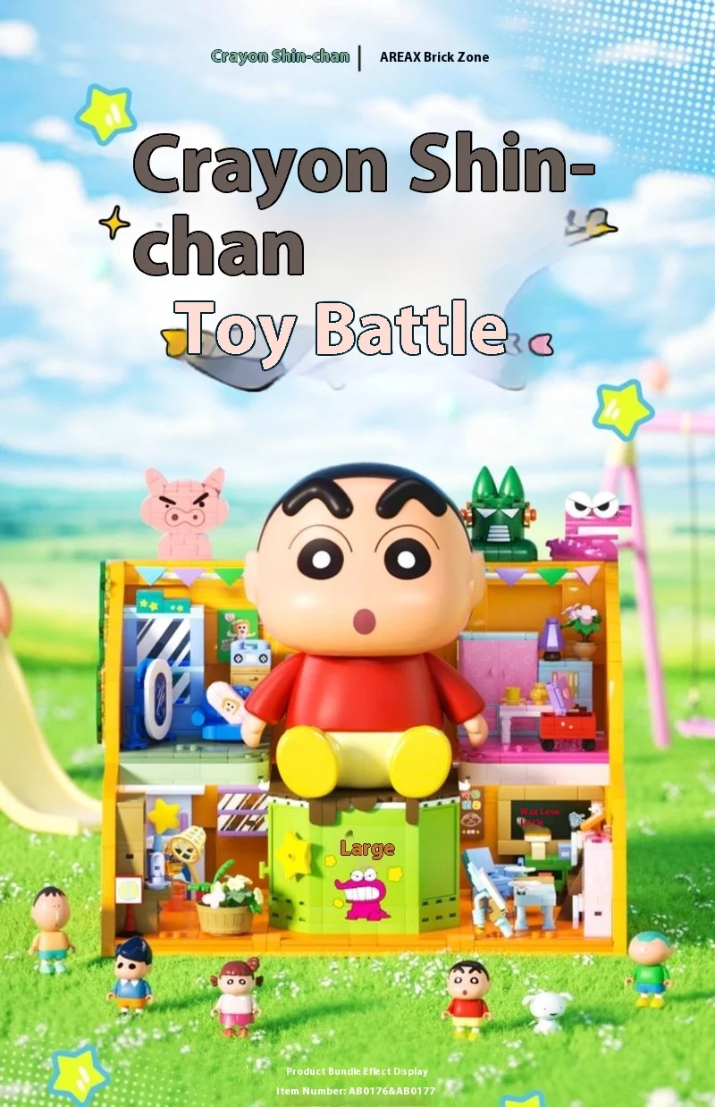 

Areax Crayon Shin Chan Building Blocks Mystery Box Assembly Toys Surprise Gift For Adults Kids Fans Cartoon Manga Anime Model