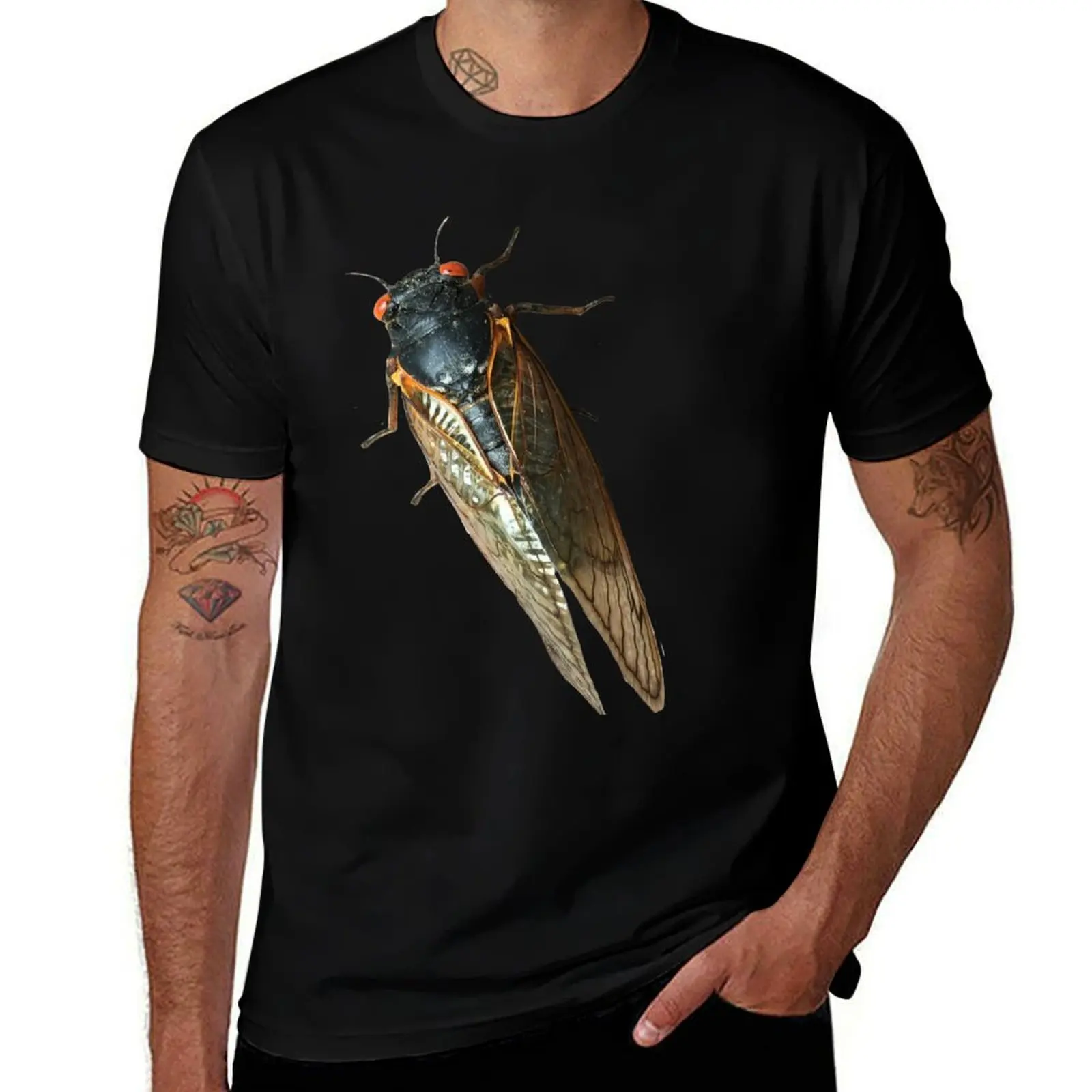 

Футболка Cicada Bug Photo, мужские винтажные футболки с графическим рисунком, мужская простая футболка