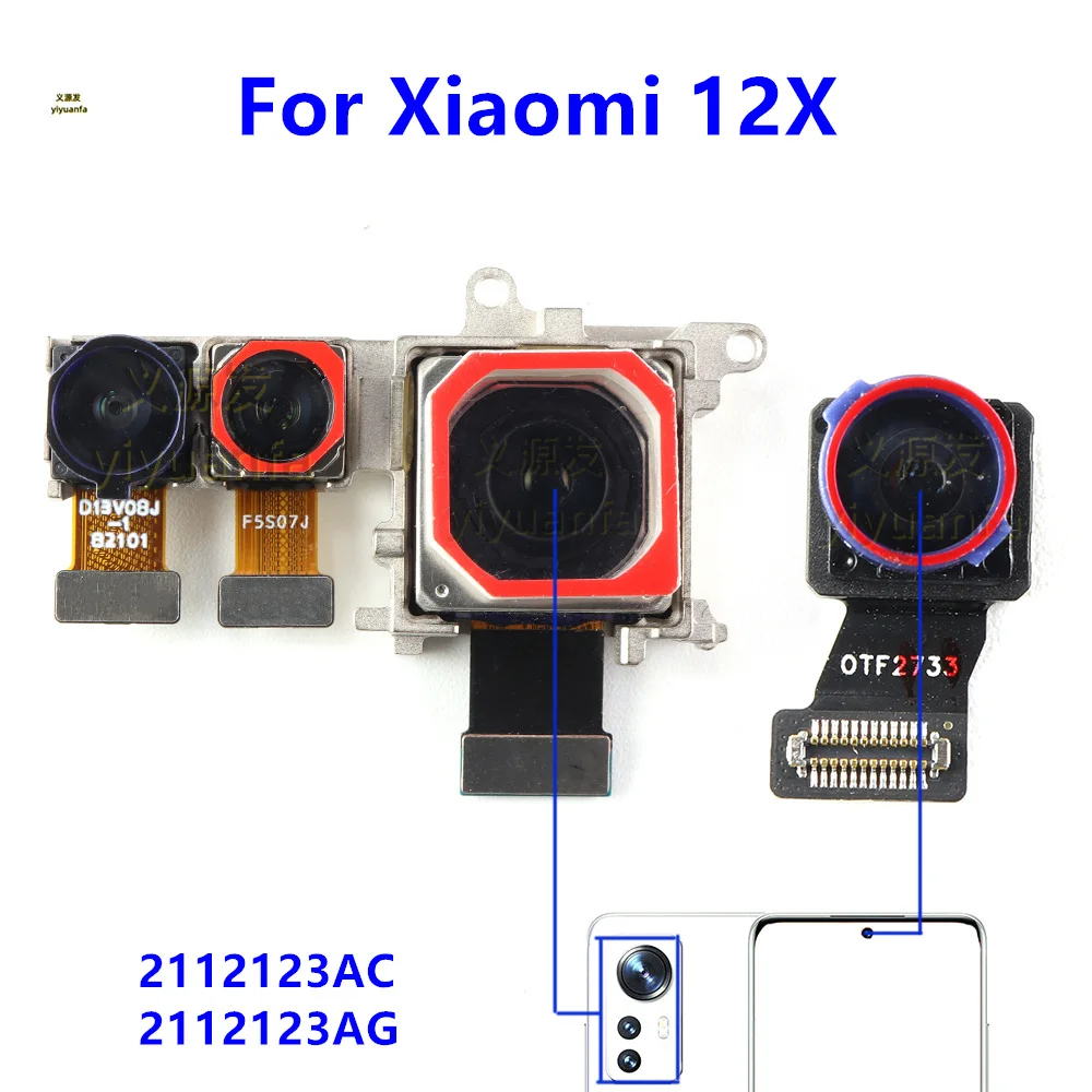 

Big Main Rear Back Camera For Xiaomi 12X 2112123AC, 2112123AG Small Facing Selfie Front Camera Mobile Flex Cable Replacement