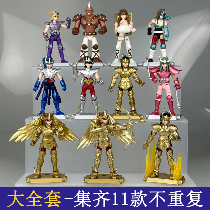 В наличии Blokees Saint Seiya Blind Box Galaxy Version 01 Aiolos Shura Ikki Shun Jabu Marin Assemly Model Toys Gold Saint Statue