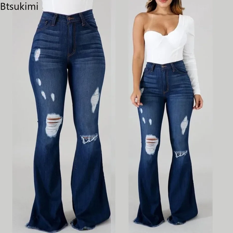 

New 2024 Casual Jeans High Waist Jeans for Women Fashion Slim Hip Lift Stretch Denim Pants Street Casual Female Trousers S-3XL