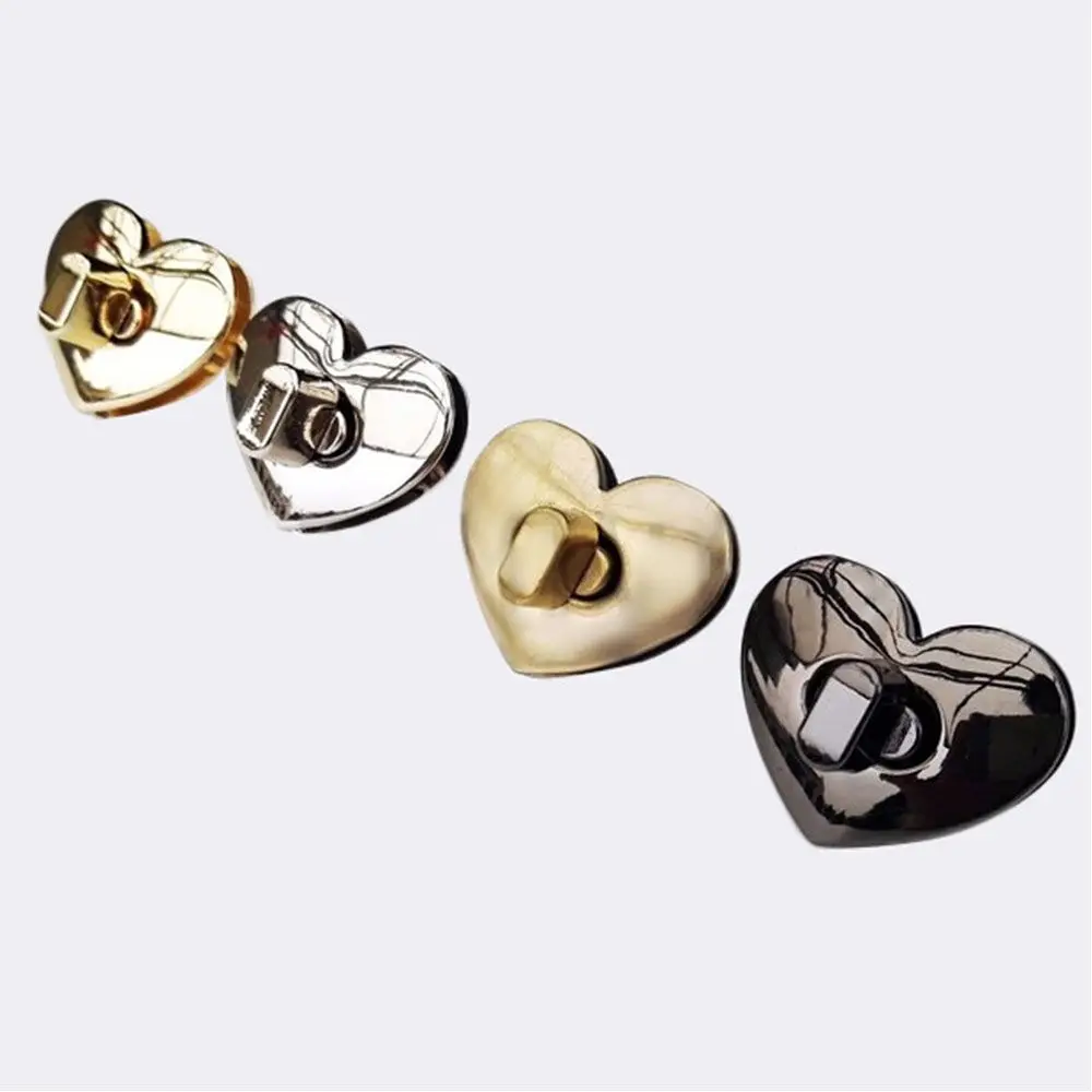 Practical Exquisite DIY Handbag Love Shape Clasp Twist Lock Turn Lock Bag Accessories