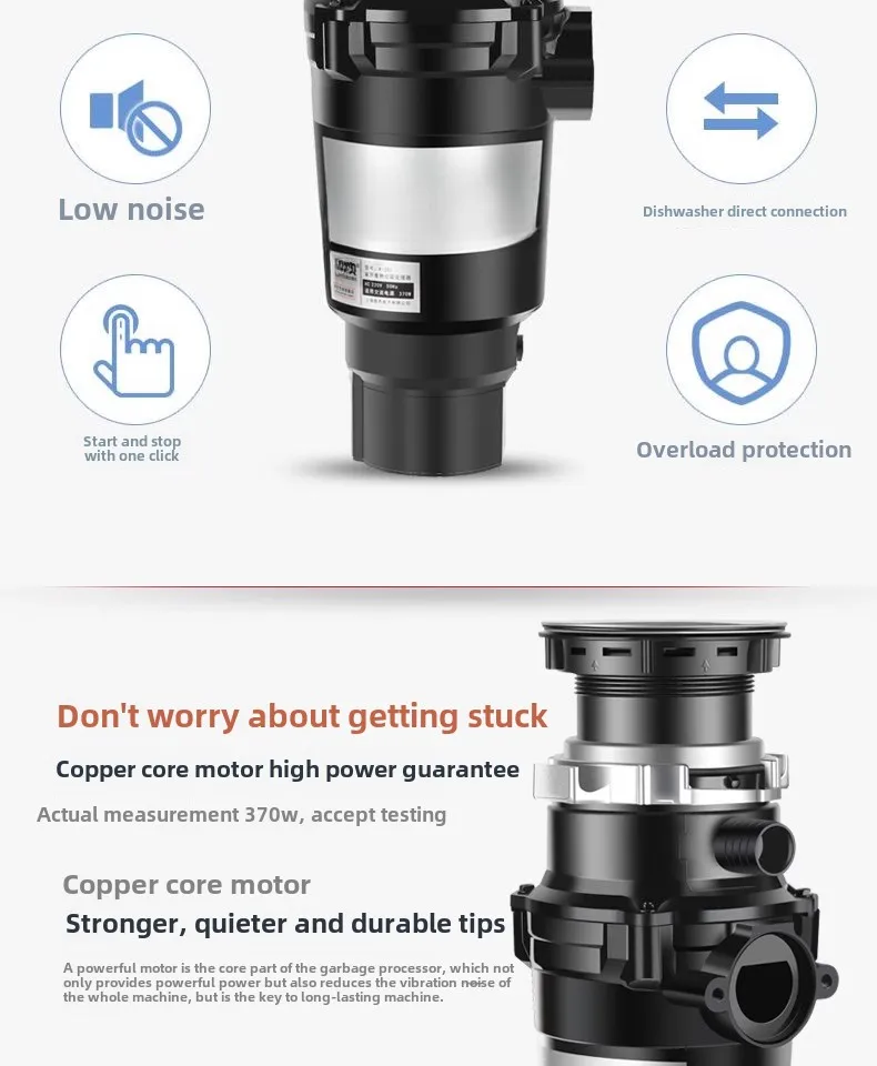 Müllentsorgung Haushalt Küche Lebensmittelabfall Mühle Luftschalter automatisch