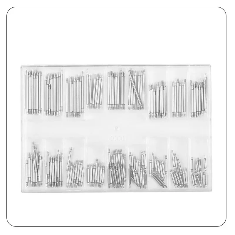 180PCS 1.3mm 1.5mm 1.8mm Stainless Steel Watch Strap Spring Bar Set 8mm-25mm Watchband Strap Belt Watch Repair Tools Pin