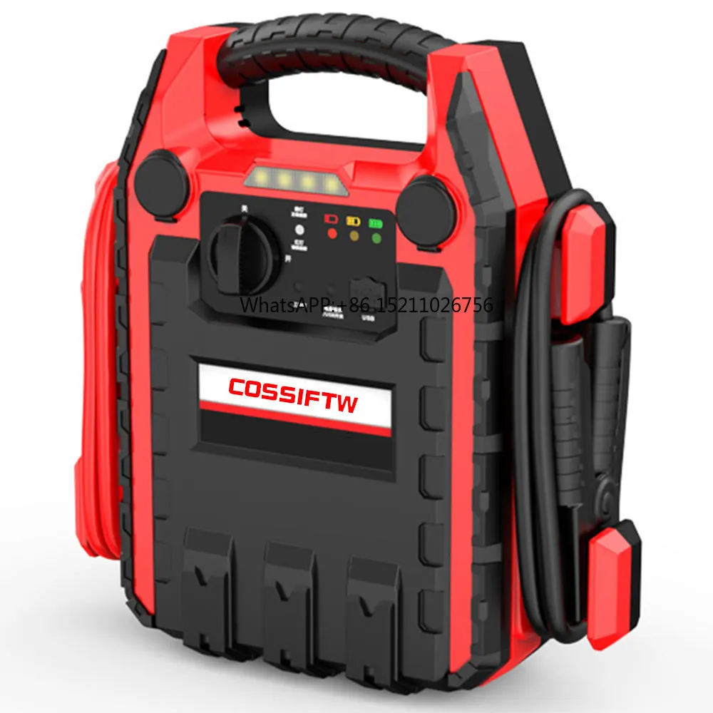 12v/24v Emergency Start-up Rescue Power Electric Station Car Jump Starter Power Bank With Air Compressor