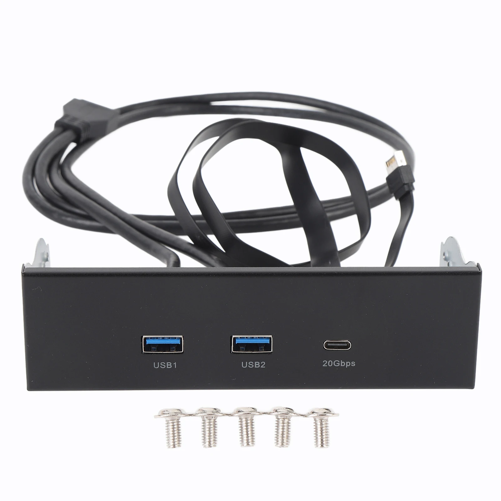 

USB 3.2 Front Panel Hub GEN2x2 USB A TYPE C 3 Ports 5.25 Inch 19 Pin 20Gbps Optical Drive Extension Panel for PC Computer