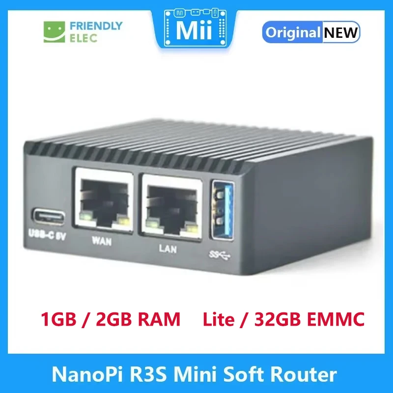 Friendly NanoPi R3S Mini Soft Router With Rockchip RK3566 Android Box Dual Network Port