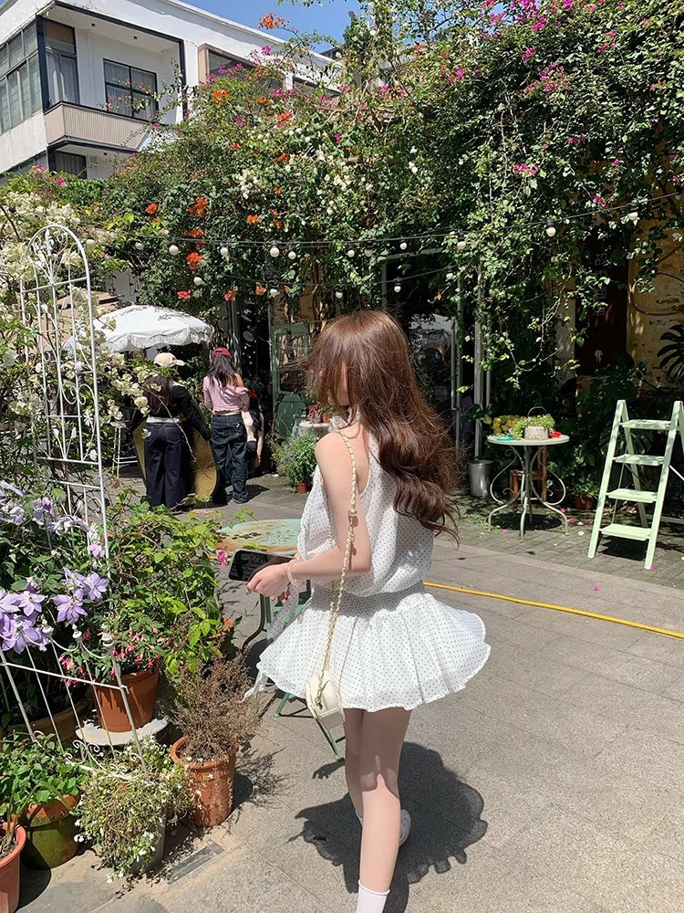 Vestidos sem mangas das mulheres elegante mulher verão tule applique oco cintura elástica queimado em camadas fairycore piquenique commute