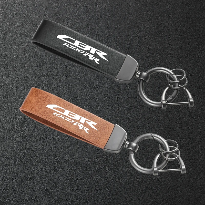 

For CBR1000RR CBR 1000RR CBR1000 RR Motorcycle High-Grade Leather Keychain Metal Keyring Accessories