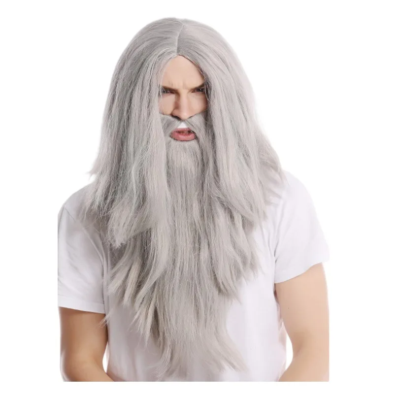 

Halloween Wizard Wig Beard Set