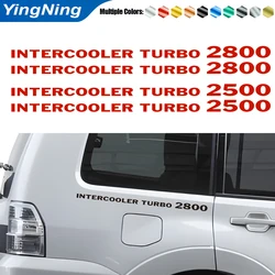 Intercooler Turbo 2500 2800 Car Sticker Vinyl Reflective Body Decal for Mitsubishi Pajero V20 V60 V80 Shogun Montero Accessories