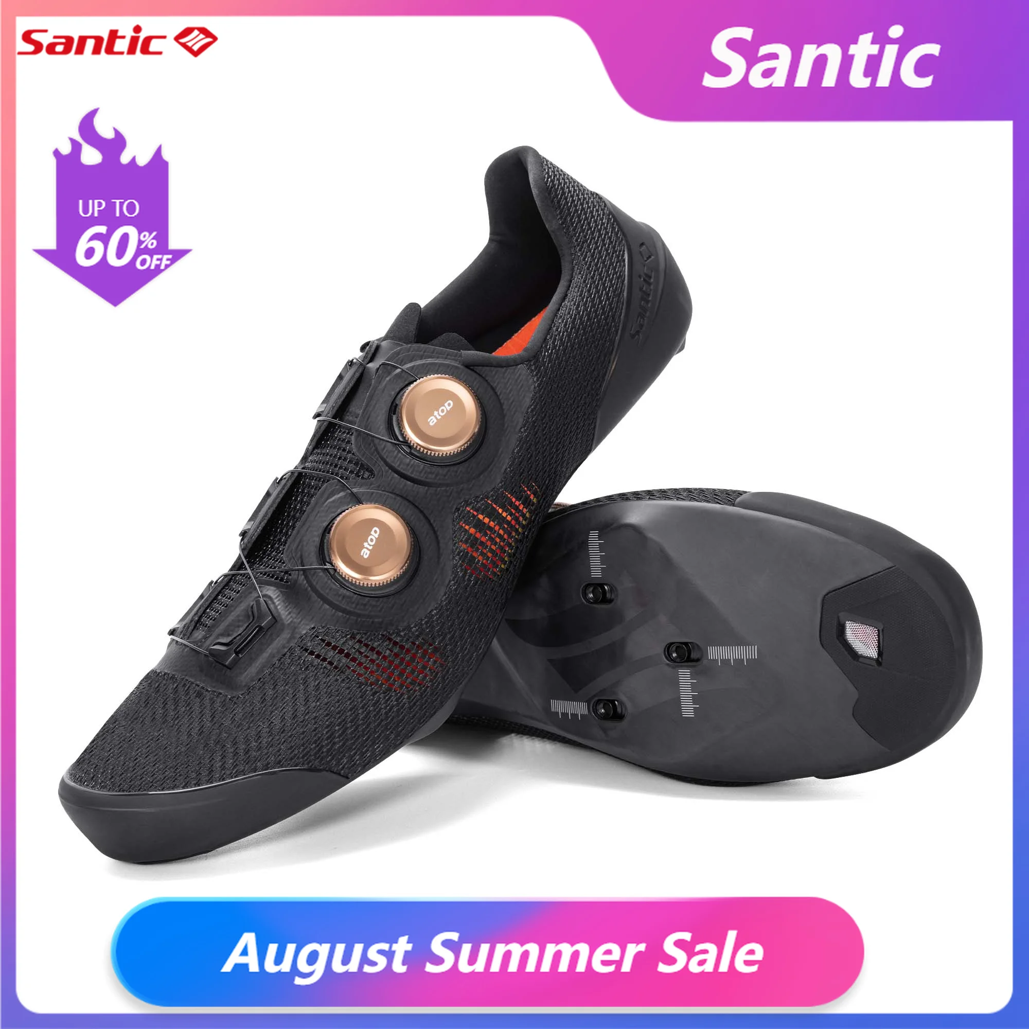 Santic Rennradschuhe, Carbonfaser, Rennradschloss-Schuhe, 14, Härte, Wettbewerb, ultraleichte Fahrradschuhe, geeignet