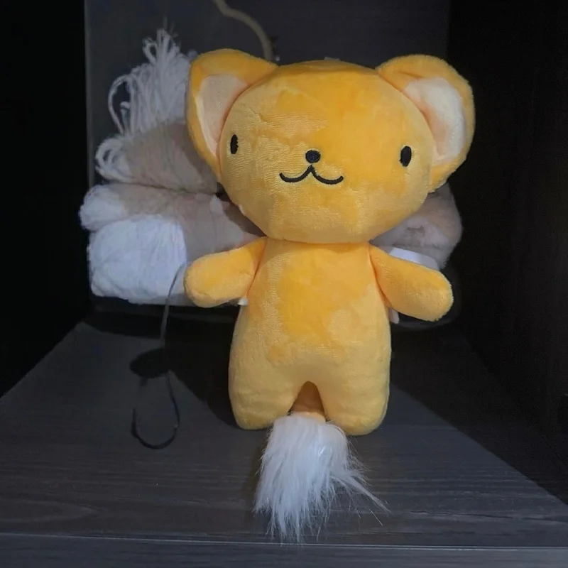 

About 15Cm Kawaii Cardcaptor Sakura Kero Orange Soft Pp Cotton Filling Plush Keychain Student Canvas Bag Charm Valentine Gift